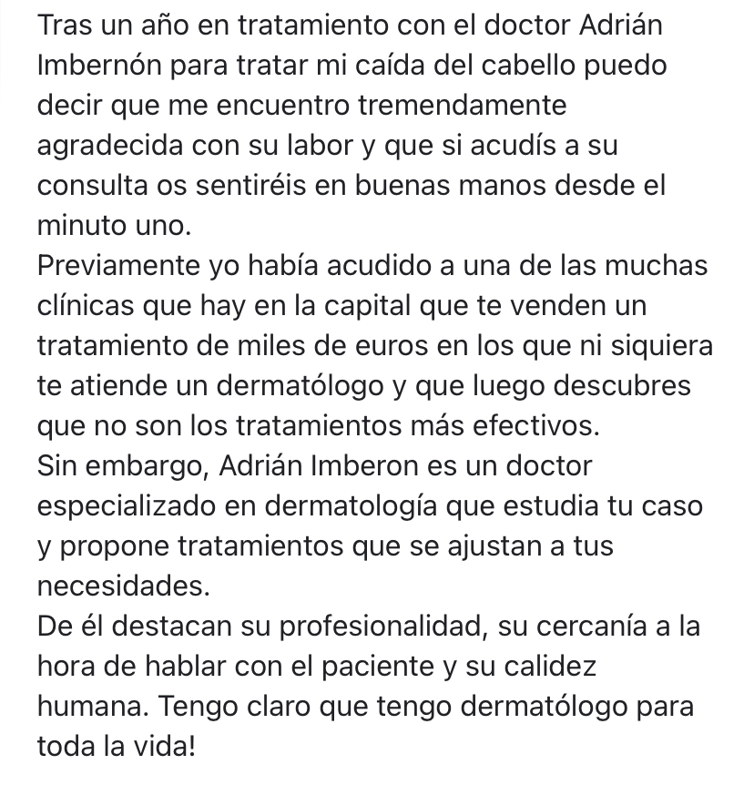 Opinión de paciente