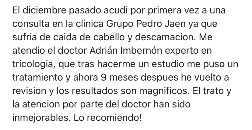 Opinión de paciente