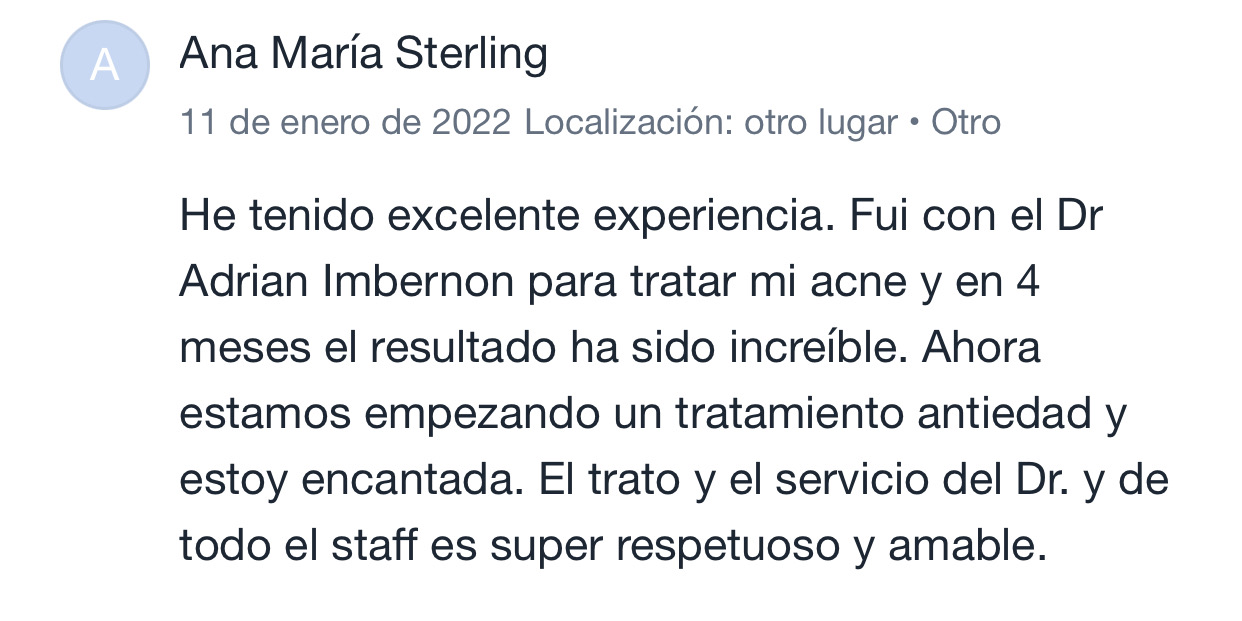 Opinión de paciente