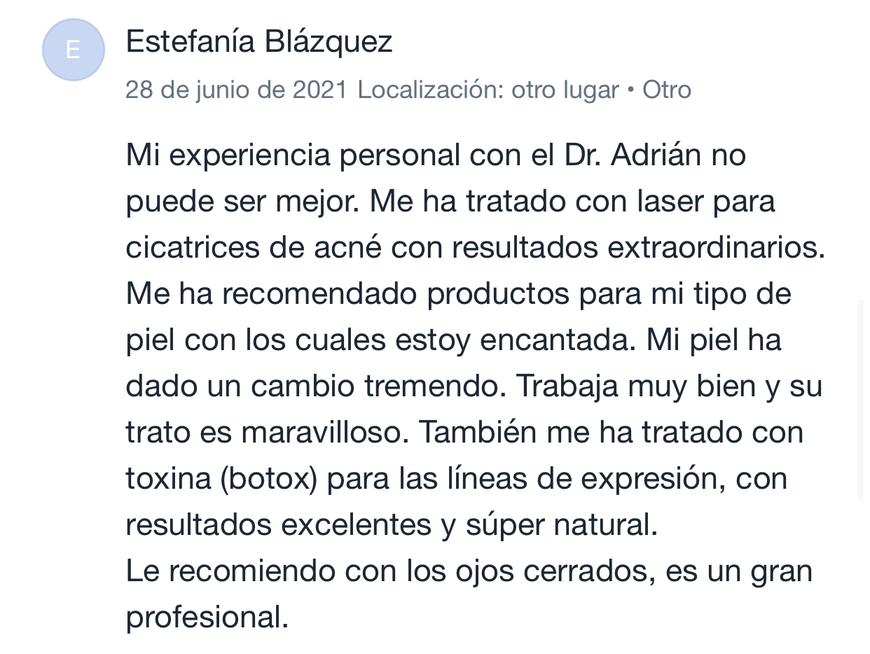 Opinión de paciente